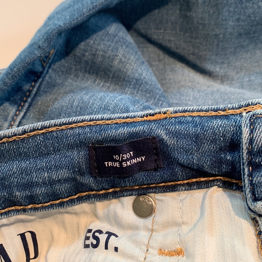 High Rise Button Raw Hem Jeans, Tall - Picture 3 of 3